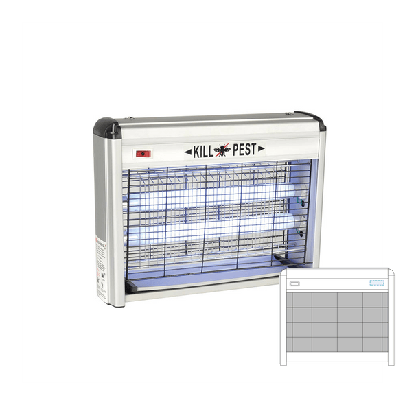 Electrocuteur Insecte 240V Argent ABS Electrocuteur Insecte 240V Argent ABS